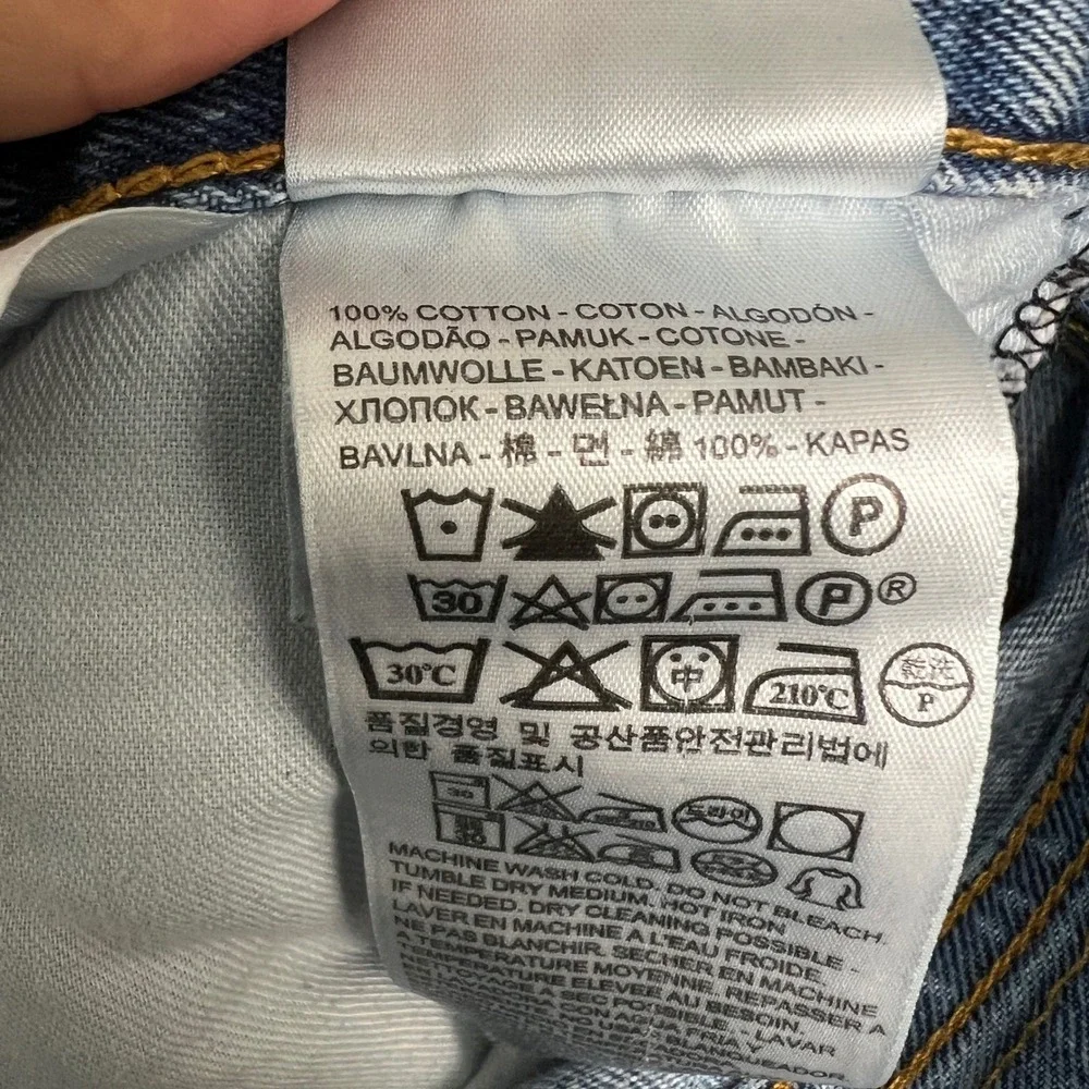 Levi's‎ 505 Jeans Mens 34x29 Regular Fit Blue Excellent Straight Leg Denim